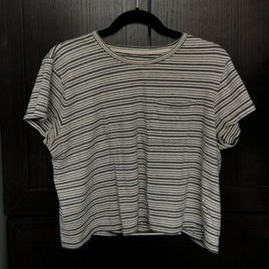 Madewell striped crop top